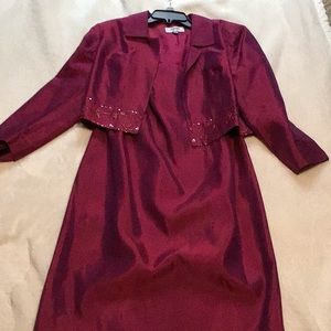 NWOT dress with jacket lined zip up back size 14 wedding party dressy